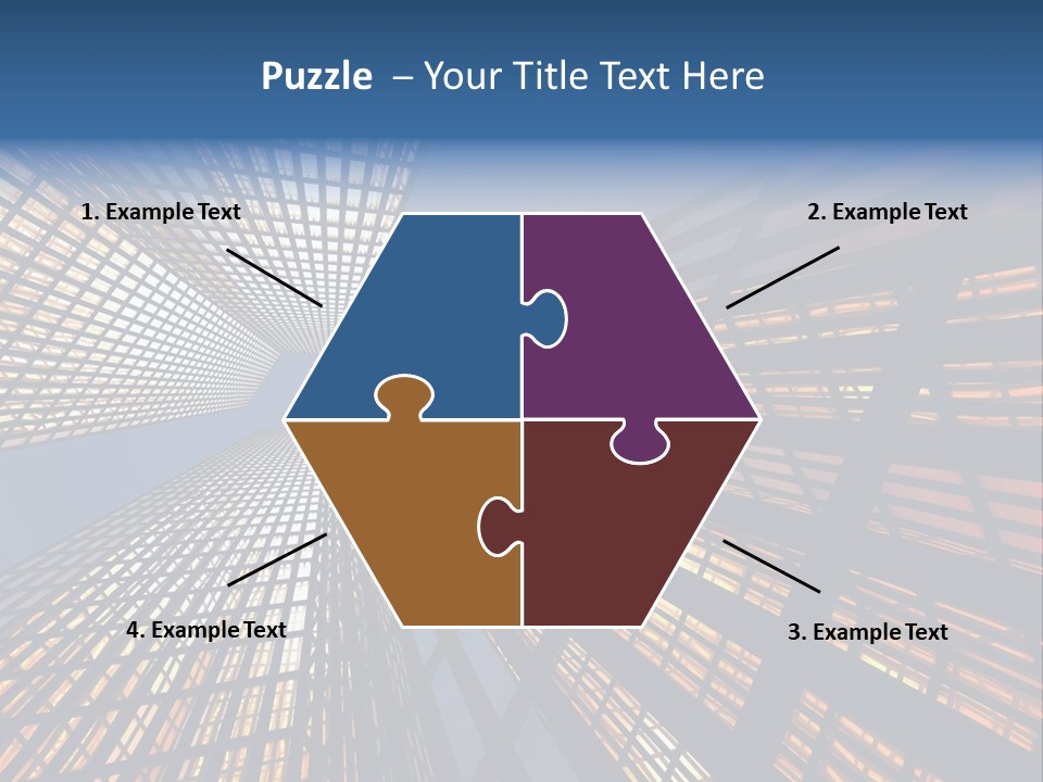 Gorgeous Skyscrapers At Night PowerPoint Template