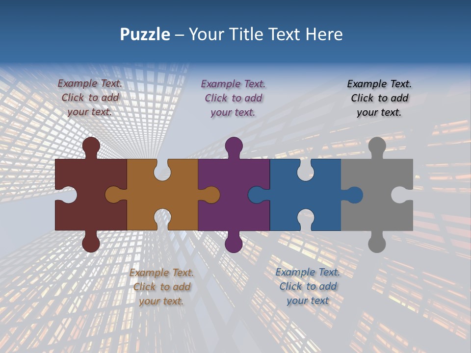 Gorgeous Skyscrapers At Night PowerPoint Template