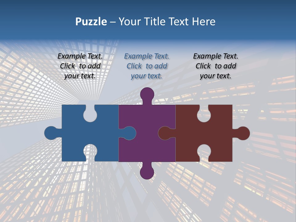 Gorgeous Skyscrapers At Night PowerPoint Template