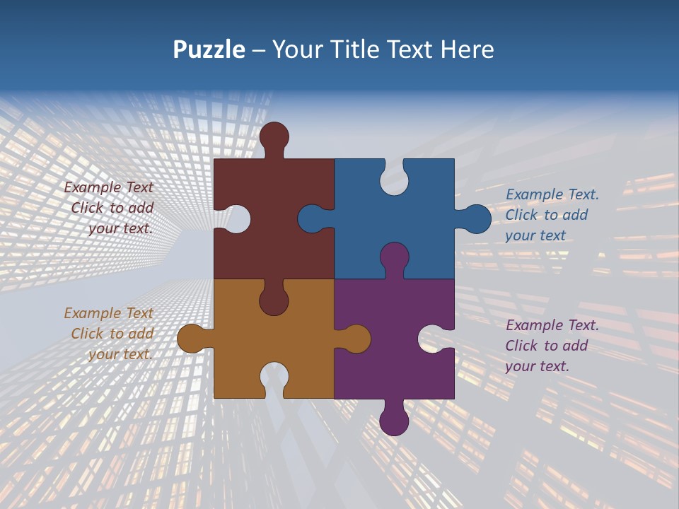 Gorgeous Skyscrapers At Night PowerPoint Template