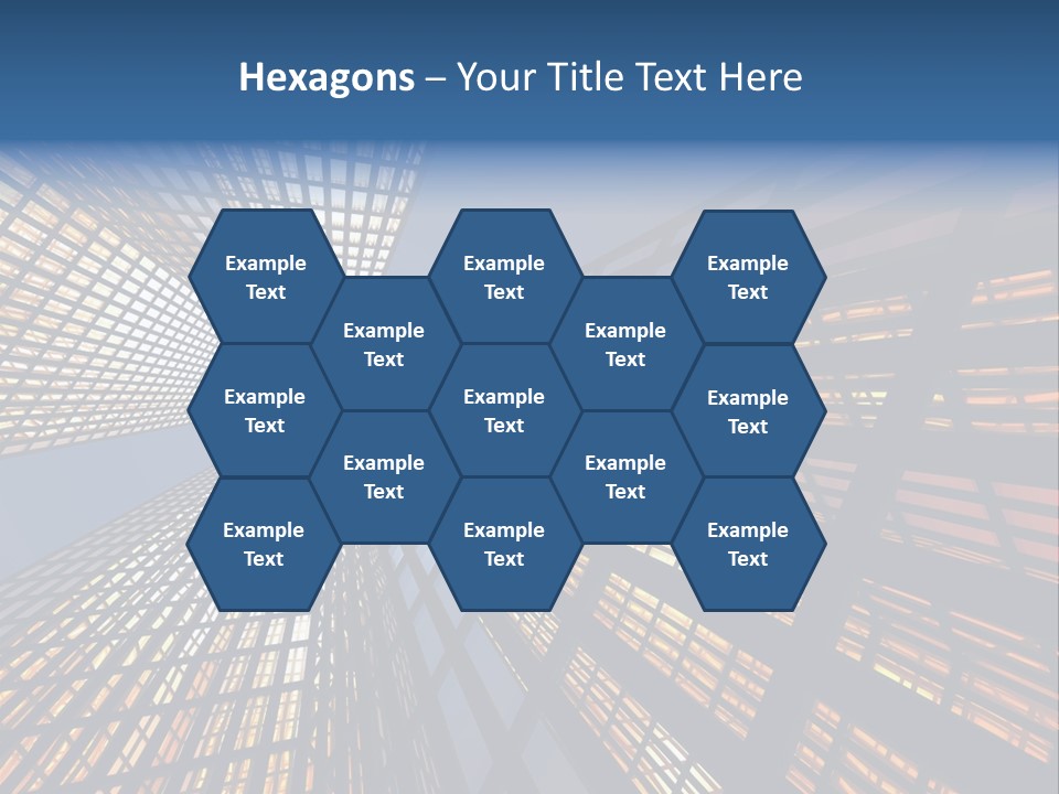 Gorgeous Skyscrapers At Night PowerPoint Template