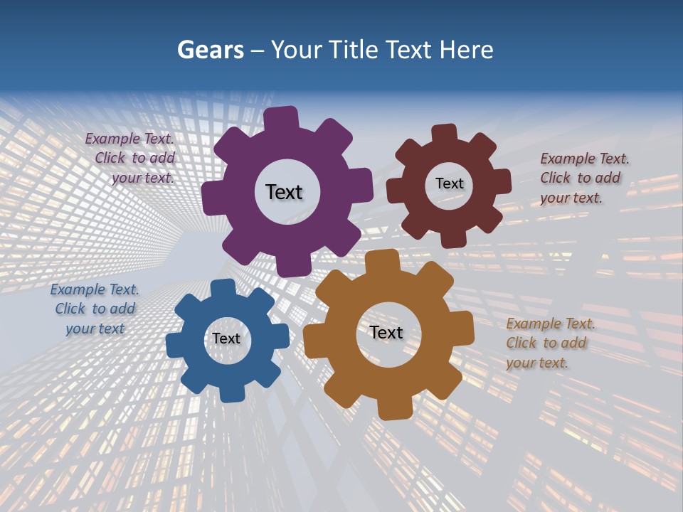 Gorgeous Skyscrapers At Night PowerPoint Template