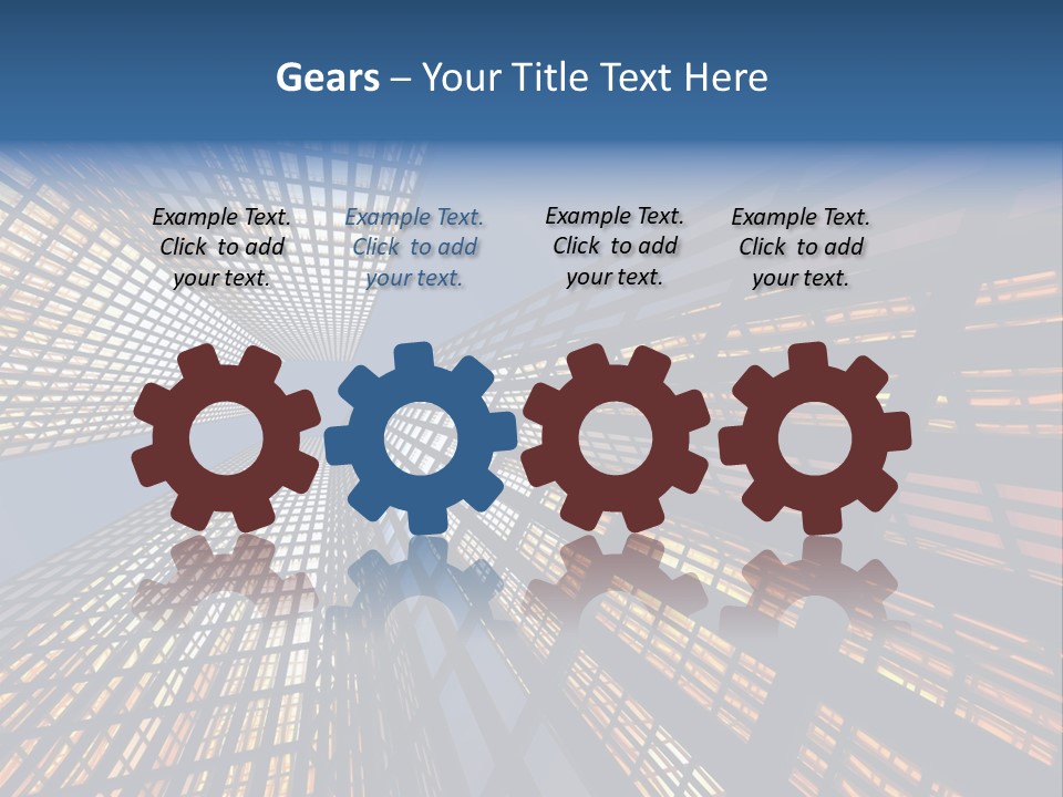 Gorgeous Skyscrapers At Night PowerPoint Template