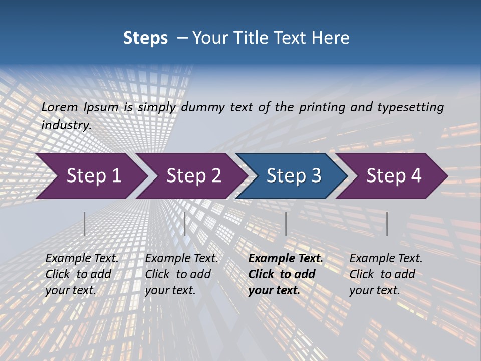Gorgeous Skyscrapers At Night PowerPoint Template