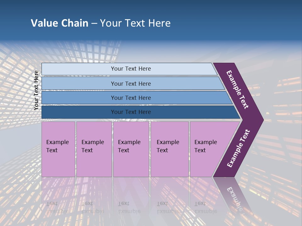 Gorgeous Skyscrapers At Night PowerPoint Template