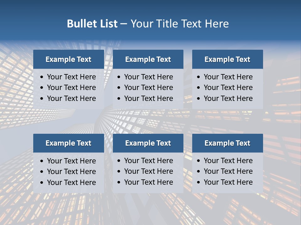 Gorgeous Skyscrapers At Night PowerPoint Template