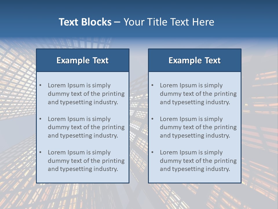 Gorgeous Skyscrapers At Night PowerPoint Template