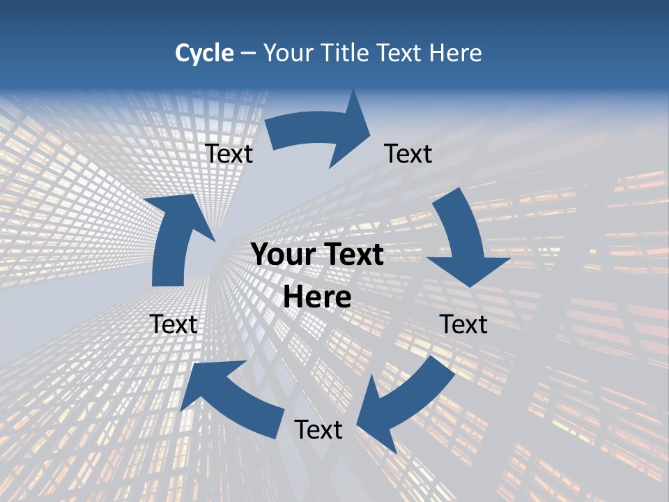 Gorgeous Skyscrapers At Night PowerPoint Template