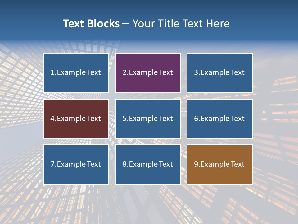 Gorgeous Skyscrapers At Night PowerPoint Template