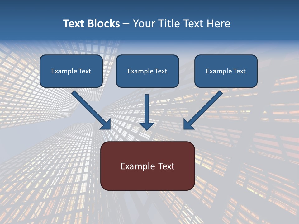 Gorgeous Skyscrapers At Night PowerPoint Template