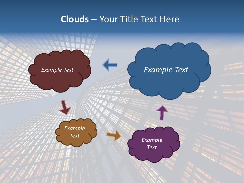Gorgeous Skyscrapers At Night PowerPoint Template