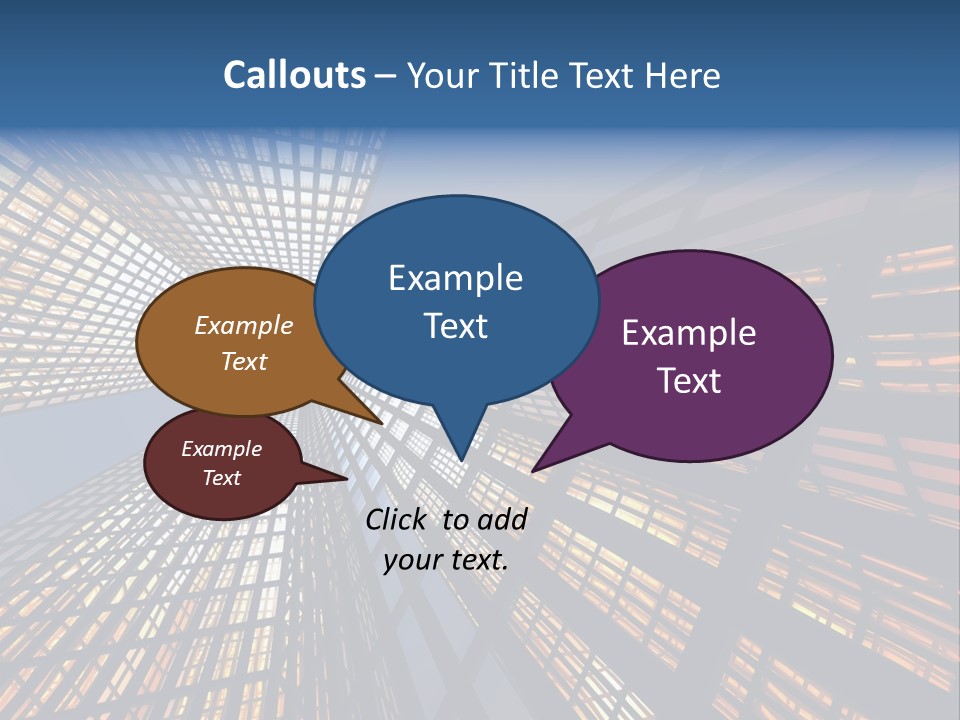 Gorgeous Skyscrapers At Night PowerPoint Template