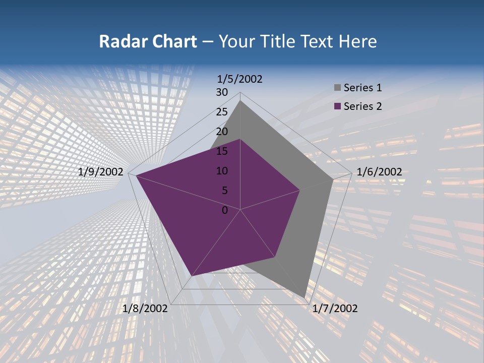 Gorgeous Skyscrapers At Night PowerPoint Template