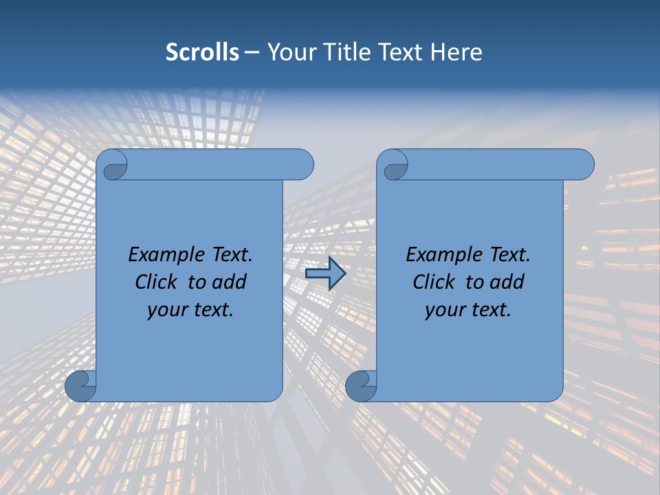 Gorgeous Skyscrapers At Night PowerPoint Template