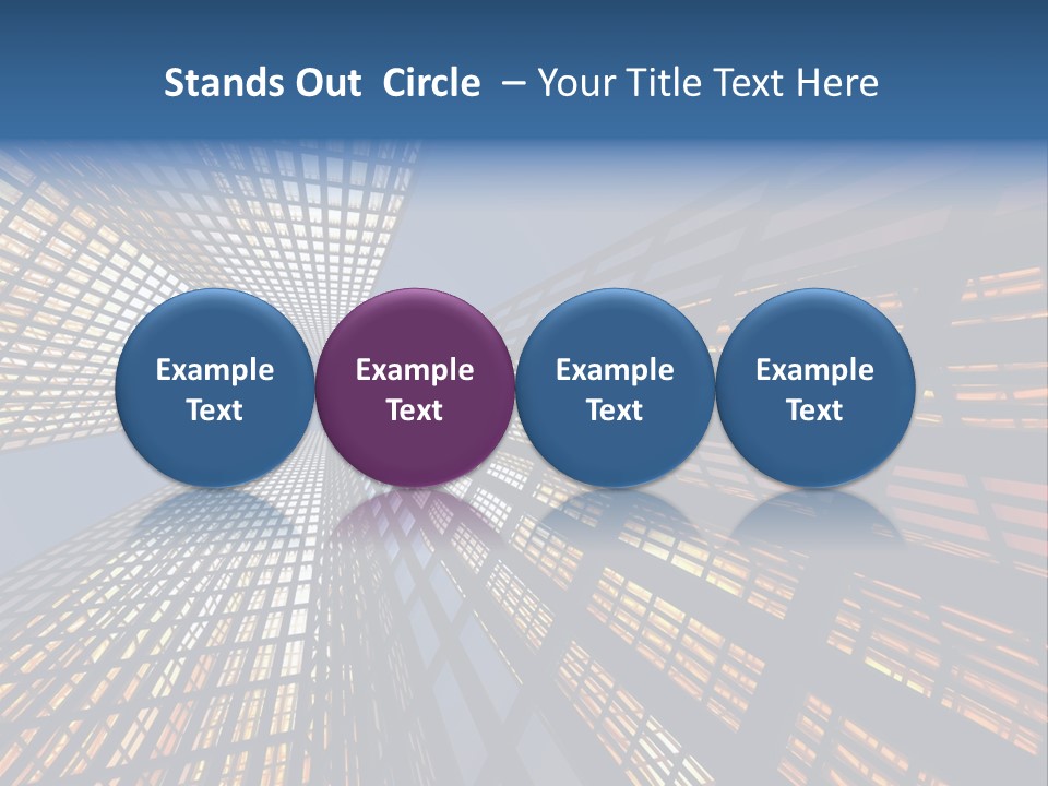 Gorgeous Skyscrapers At Night PowerPoint Template