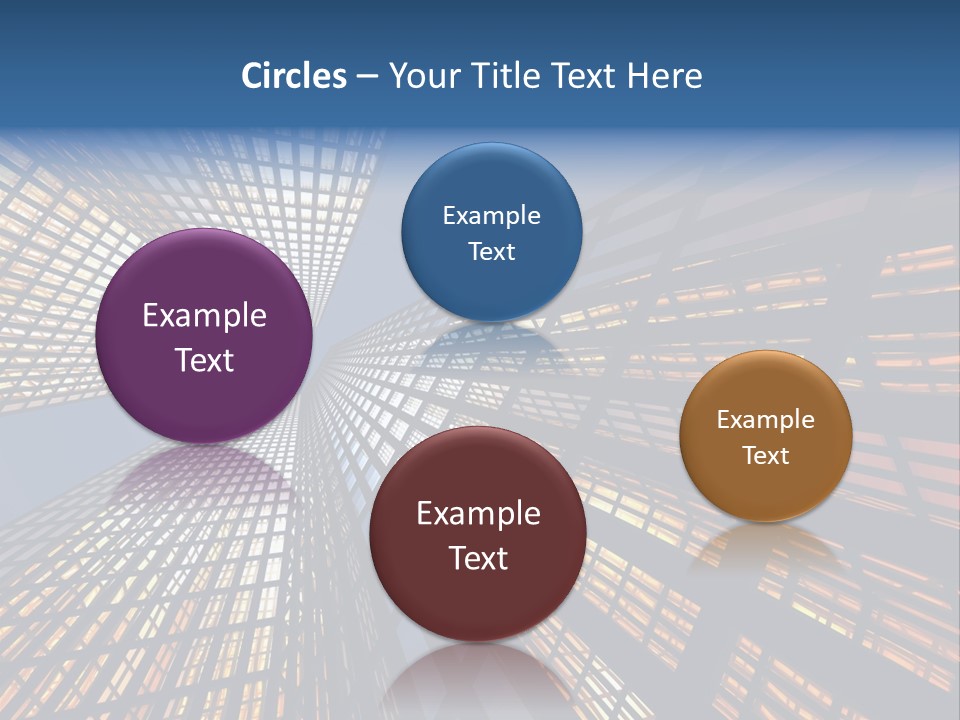 Gorgeous Skyscrapers At Night PowerPoint Template