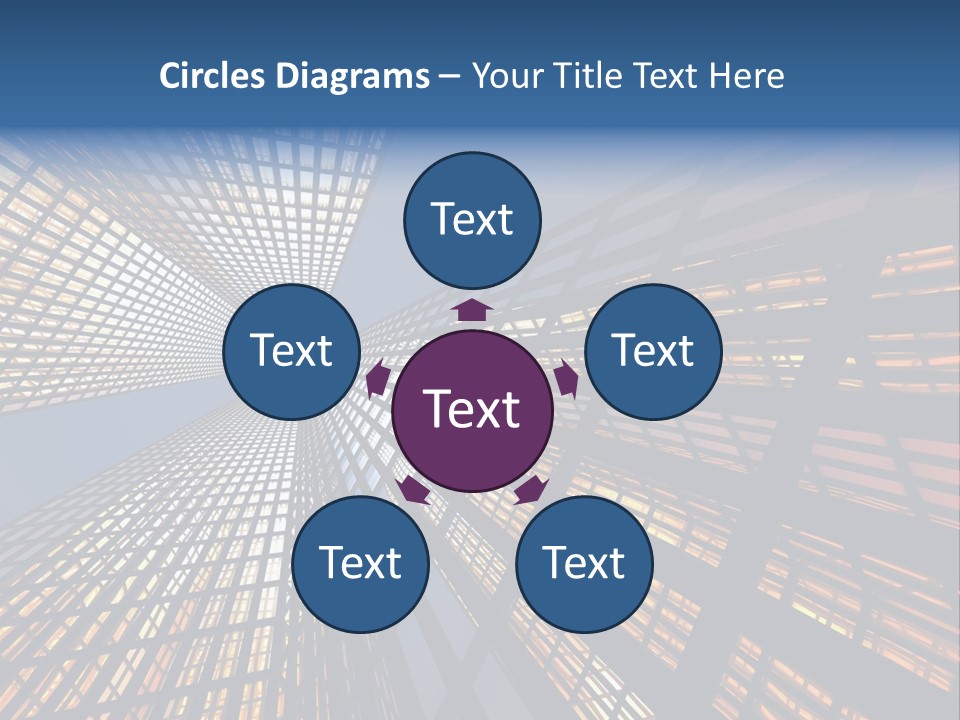 Gorgeous Skyscrapers At Night PowerPoint Template