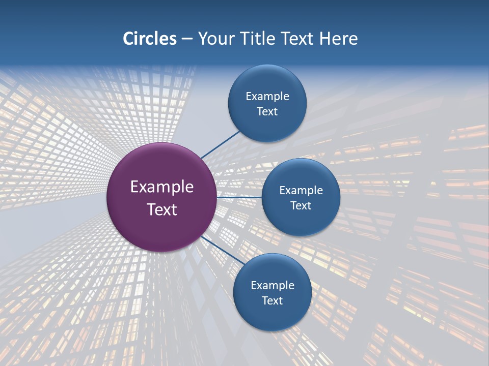 Gorgeous Skyscrapers At Night PowerPoint Template