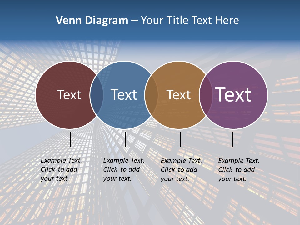 Gorgeous Skyscrapers At Night PowerPoint Template