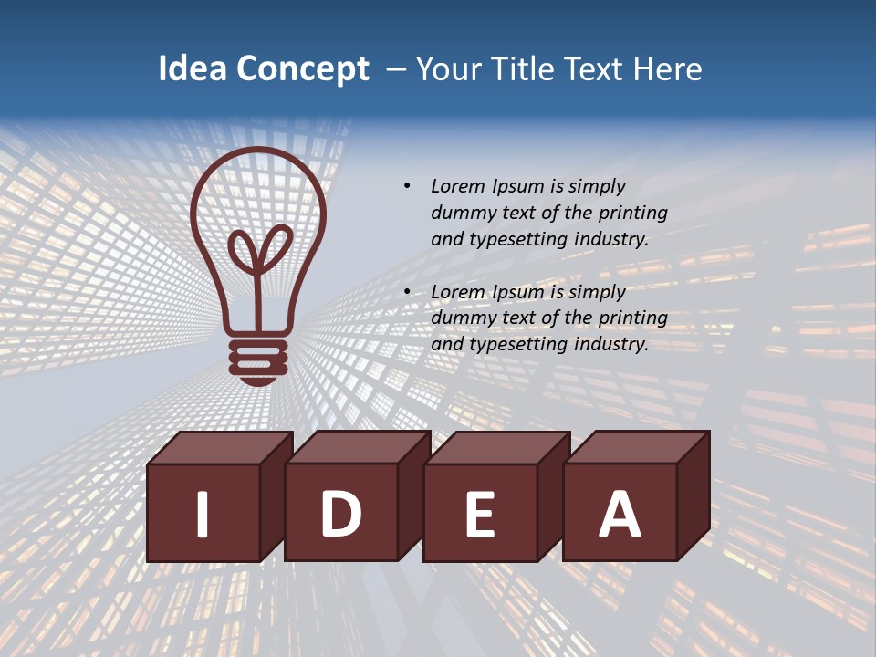 Gorgeous Skyscrapers At Night PowerPoint Template