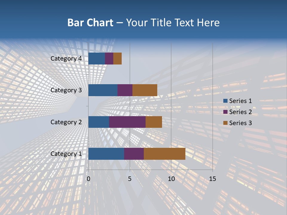Gorgeous Skyscrapers At Night PowerPoint Template