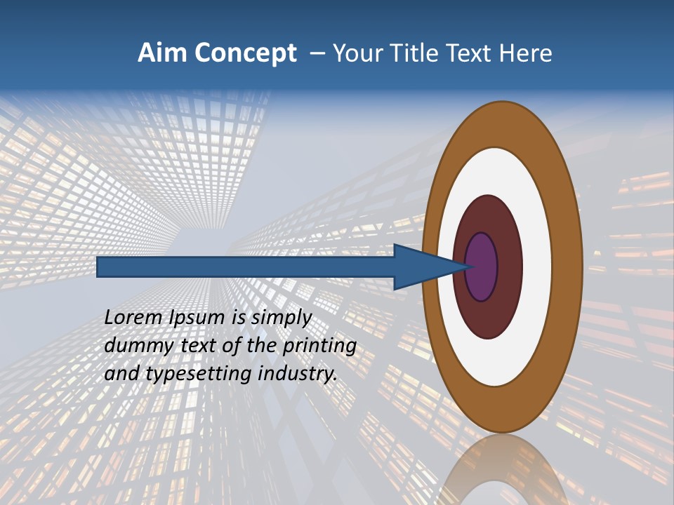 Gorgeous Skyscrapers At Night PowerPoint Template