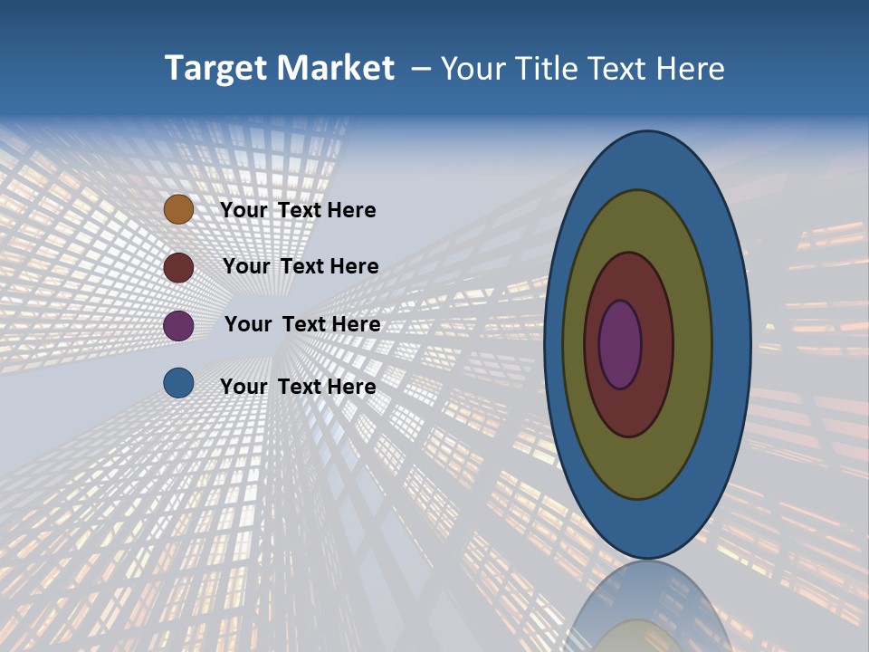 Gorgeous Skyscrapers At Night PowerPoint Template