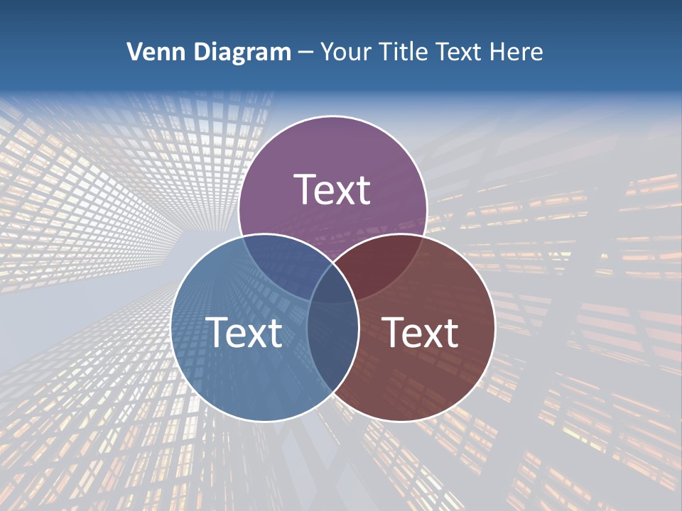 Gorgeous Skyscrapers At Night PowerPoint Template