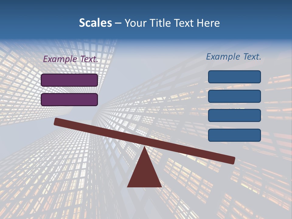 Gorgeous Skyscrapers At Night PowerPoint Template