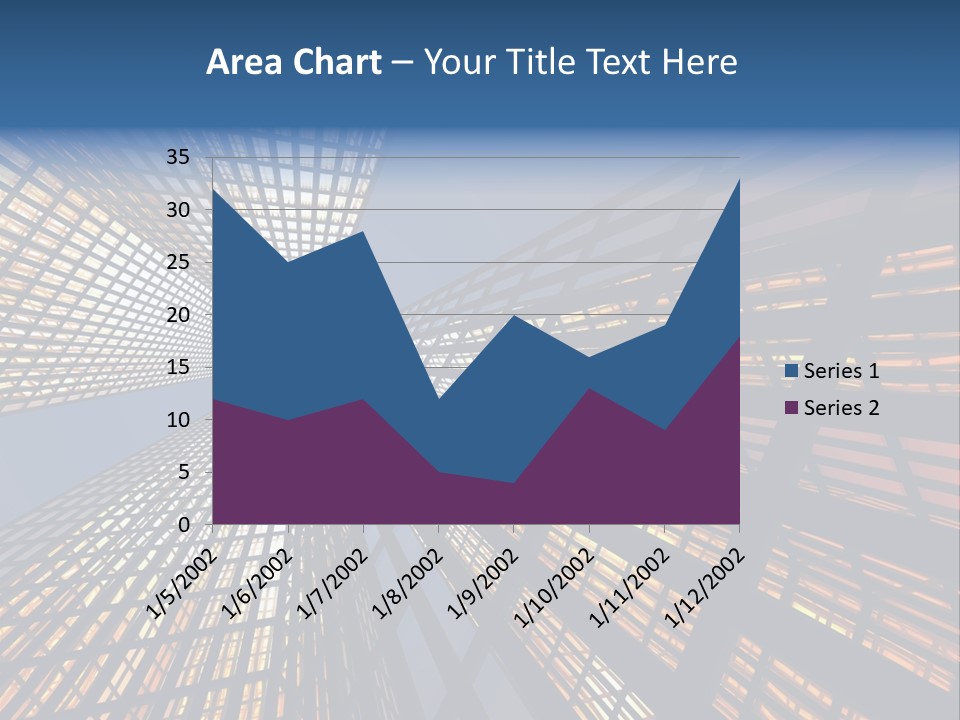 Gorgeous Skyscrapers At Night PowerPoint Template