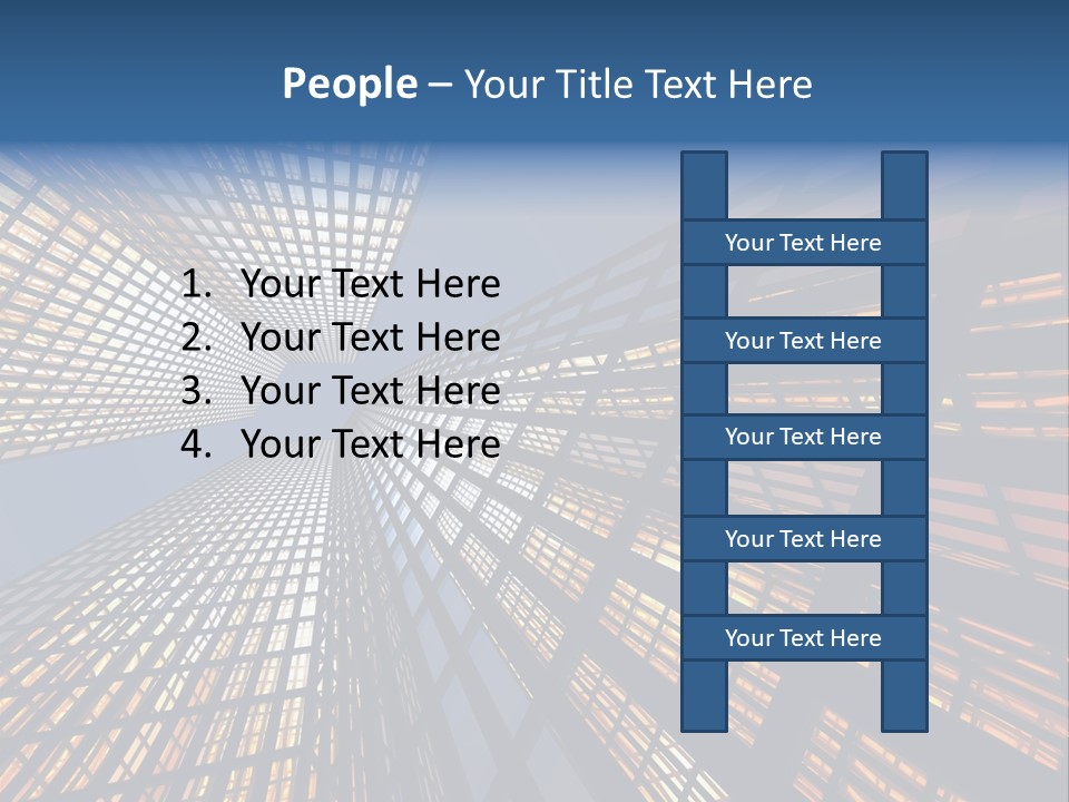Gorgeous Skyscrapers At Night PowerPoint Template