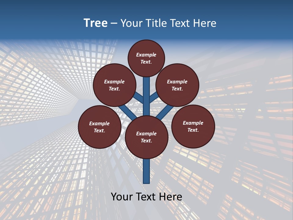 Gorgeous Skyscrapers At Night PowerPoint Template