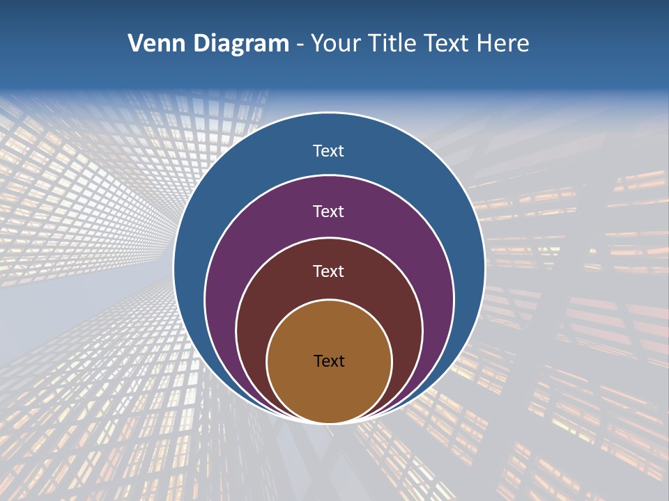 Gorgeous Skyscrapers At Night PowerPoint Template