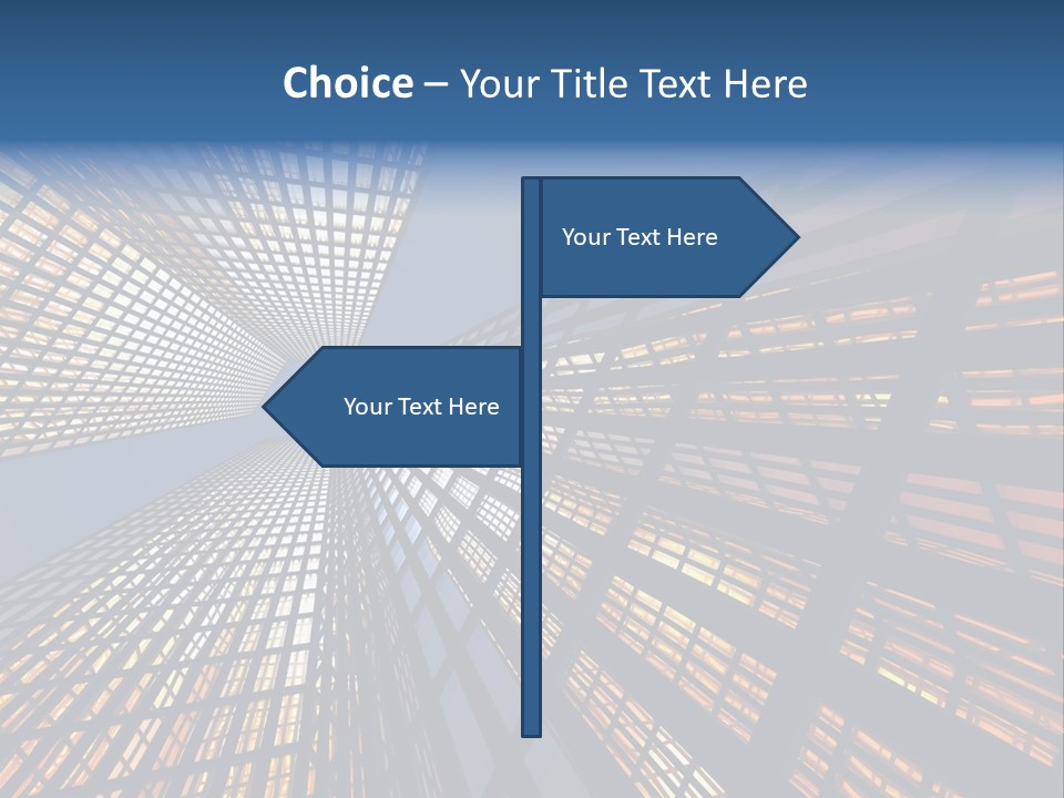 Gorgeous Skyscrapers At Night PowerPoint Template