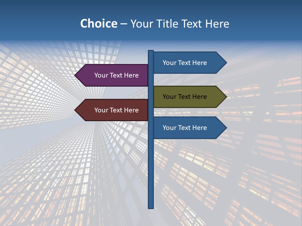 Gorgeous Skyscrapers At Night PowerPoint Template