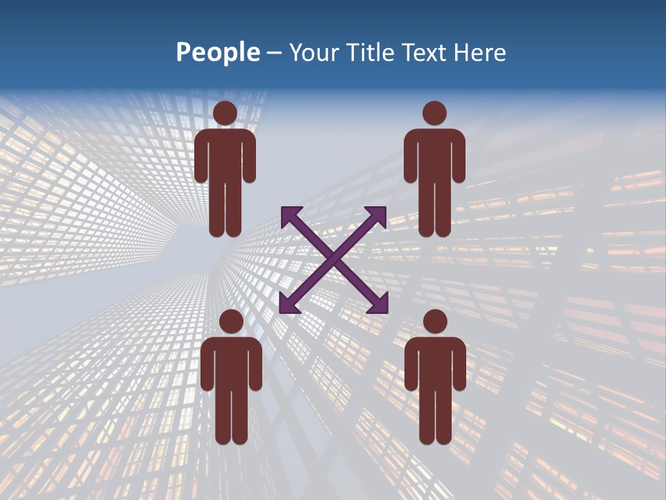 Gorgeous Skyscrapers At Night PowerPoint Template