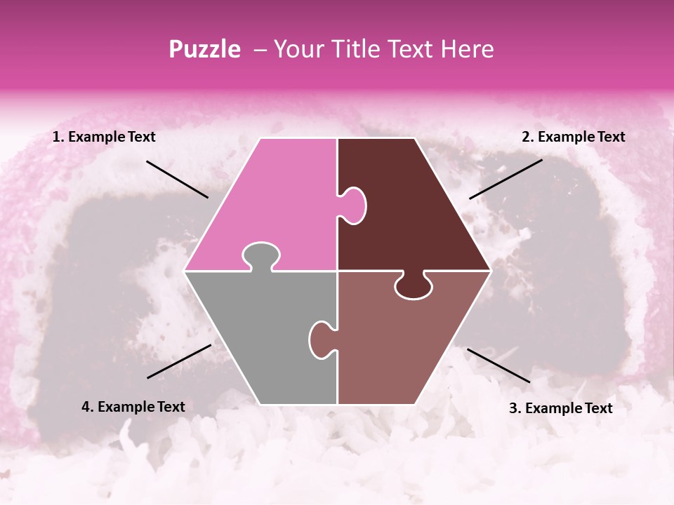 Coconut Cream Filled Chocolate Cake Snack PowerPoint Template