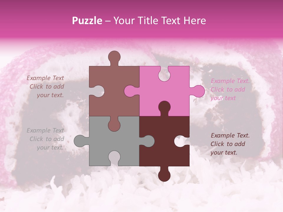 Coconut Cream Filled Chocolate Cake Snack PowerPoint Template