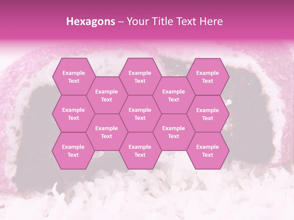 Coconut Cream Filled Chocolate Cake Snack PowerPoint Template