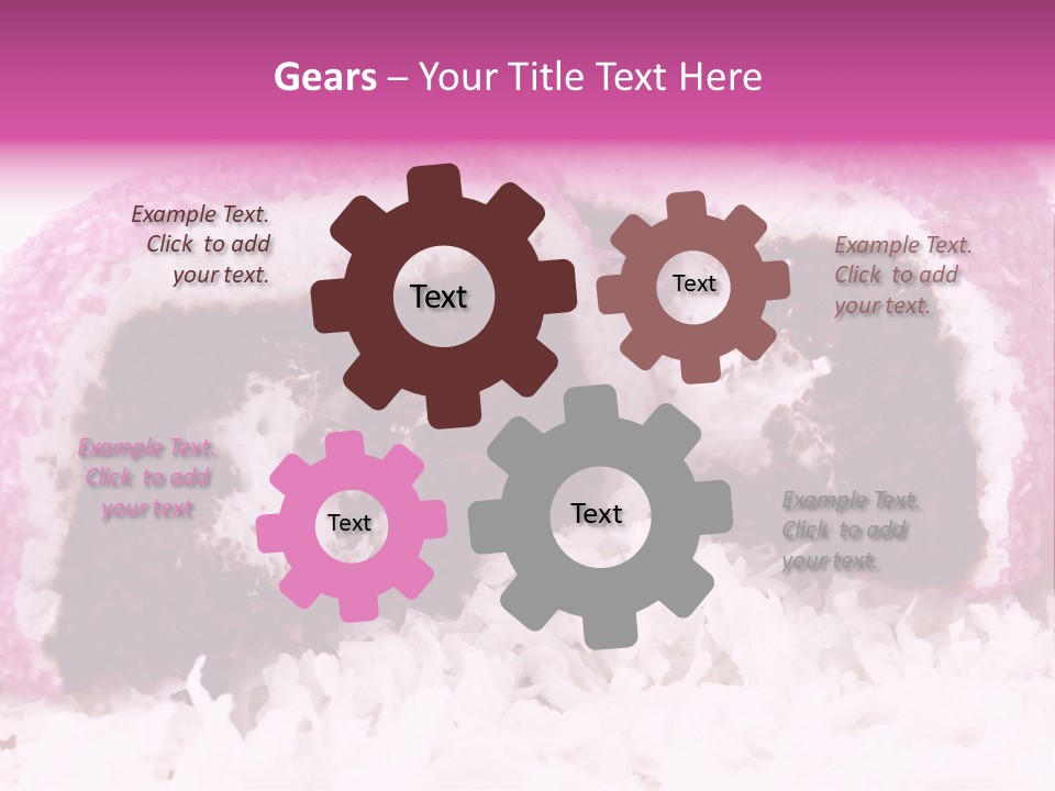 Coconut Cream Filled Chocolate Cake Snack PowerPoint Template