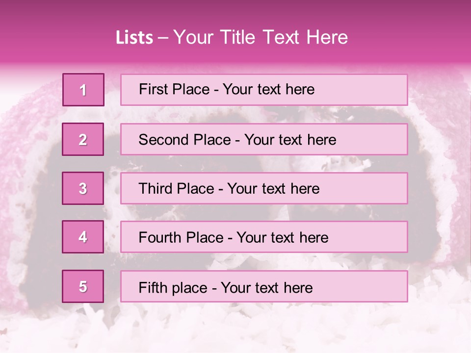 Coconut Cream Filled Chocolate Cake Snack PowerPoint Template