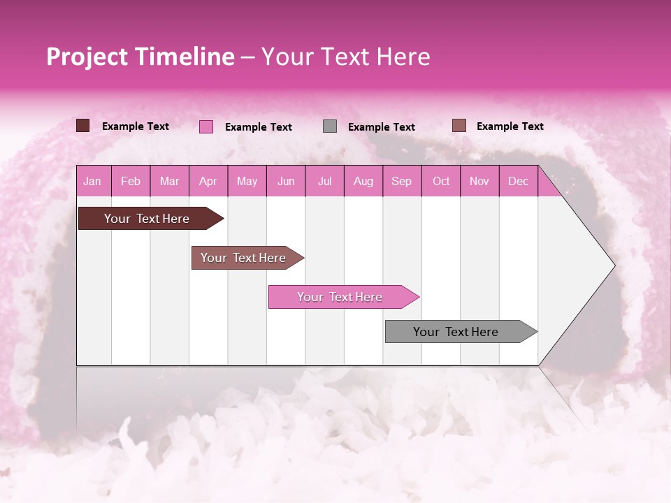 Coconut Cream Filled Chocolate Cake Snack PowerPoint Template