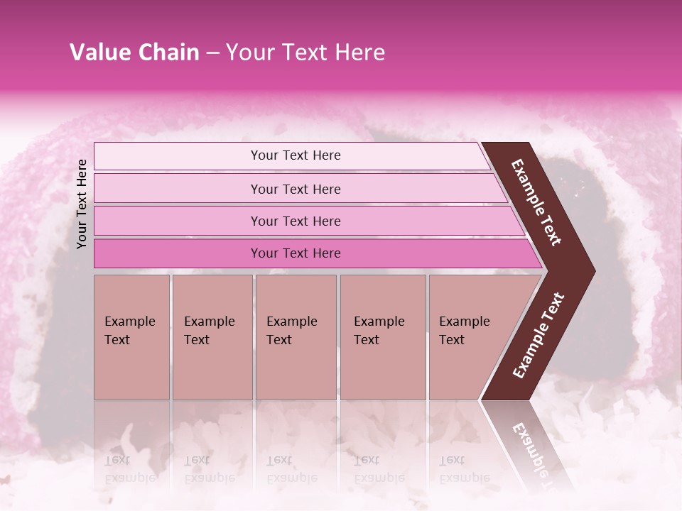 Coconut Cream Filled Chocolate Cake Snack PowerPoint Template