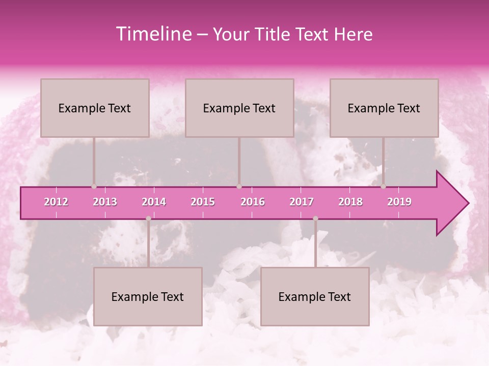 Coconut Cream Filled Chocolate Cake Snack PowerPoint Template