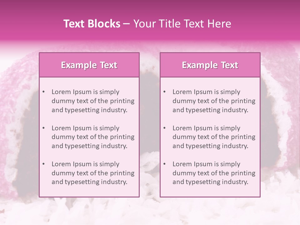 Coconut Cream Filled Chocolate Cake Snack PowerPoint Template
