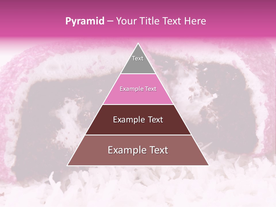 Coconut Cream Filled Chocolate Cake Snack PowerPoint Template