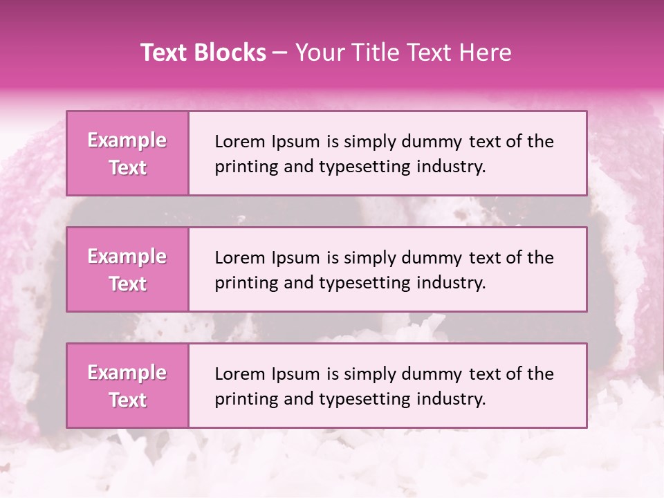 Coconut Cream Filled Chocolate Cake Snack PowerPoint Template
