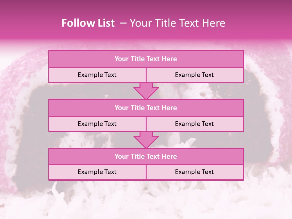Coconut Cream Filled Chocolate Cake Snack PowerPoint Template