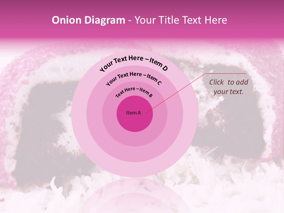 Coconut Cream Filled Chocolate Cake Snack PowerPoint Template