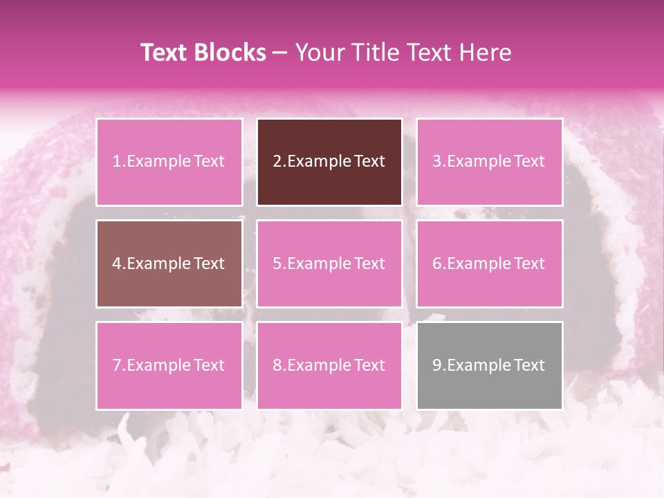 Coconut Cream Filled Chocolate Cake Snack PowerPoint Template